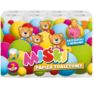 Toilet paper MIŚKI 24 rolls